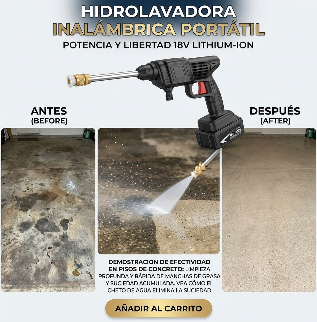 Hidrolavadora Inalámbrica Portátil